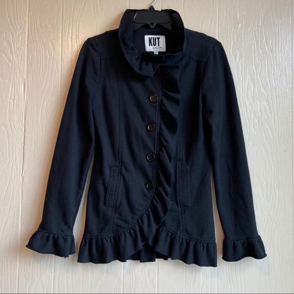 Kut from the Kloth Ruffle Trim Top/Jacket - Picture 9 of 11